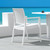 34" White Wickerlook Patio Stackable Dining Chair