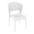 32" White Patio Wickerlook Stackable Dining Chair - UV-Treated, Weather-Proof, and Highly Functional Furniture