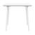 31.5" White Patio Outdoor Square Dining Table