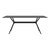 71" Black Sleek Rectangular Outdoor Patio Dining Table