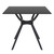 31.5" Black Square Laminated Top Outdoor Patio Dining Table