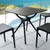 31.5" Black Square Laminated Top Outdoor Patio Dining Table