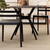 31.5" Black Square Laminated Top Outdoor Patio Dining Table