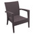 Versatile Brown Outdoor Patio Club Chair with Sunbrella Cushion - 35"