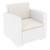 Versatile & Stylish: 33" White Outdoor Patio Club Chair with Sunbrella Cushion