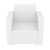 33" White Outdoor Patio Club Chair with Natural Beige Sunbrella Cushion