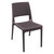 34" Brown Outdoor Patio Wickerlook Dining Chair
