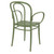 33.5" Olive Green Stackable Patio XL Dining Armchair