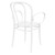 33.5" White Stackable Patio XL Dining Armchair