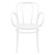 33.5" White Stackable Patio XL Dining Armchair