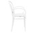 33.5" White Stackable Patio XL Dining Armchair