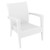 Versatile Comfort: 35" White Outdoor Wickerlook Club Chair with Sunbrella Cushion