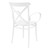 34.25" White Stackable Outdoor Patio XL Arm Chair