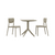Durable 3-Piece Taupe Brown Solid Patio Bistro Set for Heavy-Use Outdoor Areas 33"