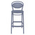 41.75" Gray Outdoor Patio Bar Stool