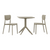 3-Piece Taupe Brown Solid Outdoor Patio Bistro Set 33" - Perfect for Heavy-Use Areas