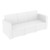 55" White Outdoor Patio Sofa with Natural Beige Sunbrella Cushion