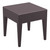 18" Brown Outdoor Patio Wickerlook Square Side Table - Rust-Free and Durable