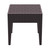 18" Brown Outdoor Patio Wickerlook Square Side Table