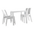 Elegant 5-Piece White Wickerlook Patio Dining Set: Natural Appeal for Outdoor Dining