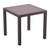31.5" Coffee Brown Wickerlook Square Patio Dining Table