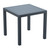 31.5" Gray Wickerlook Square Patio Dining Table