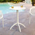 29" White Durable Round Outdoor Patio Dining Table