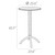 42.5" Taupe Brown Durable Round Outdoor Patio Bar Table