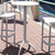 42.5" White Durable Round Outdoor Patio Bar Table