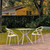 3-Piece White Recyclable Square Outdoor Patio Dining Set 32.25"