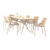 Elegant 7-Piece White Outdoor Dining Set: Glamour and Durability Combined