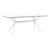 71" White Sleek Rectangular Outdoor Patio Dining Table