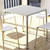 28" Beige Square Outdoor Patio Dining Table