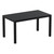 Durable and Stylish 55" Black Patio Rectangle Dining Table for Outdoor Dining