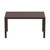 55" Solid Brown Rectangular Outdoor Patio Dining Table
