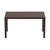 55" Solid Brown Rectangular Outdoor Patio Dining Table