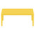 39.5" Yellow Patio Solid Rectangular Lounge Coffee Table