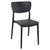 33" Black Solid Stackable Patio Dining Chair - Commercial Strength Transitional Design