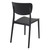 33" Black Solid Stackable Patio Dining Chair