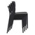 33" Black Solid Stackable Patio Dining Chair