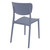 33" Gray Solid Stackable Patio Dining Chair