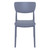 33" Gray Solid Stackable Patio Dining Chair