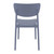 33" Gray Solid Stackable Patio Dining Chair