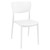 33" White Solid Stackable Patio Dining Chair - Transitional Design for Restaurants and Cafes