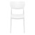 33" White Solid Stackable Patio Dining Chair