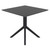 31.5" Black Solid Square Dining Table