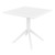 Stylish and Practical 31.5" White Solid Square Dining Table for Indoor and Outdoor Use