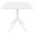 31.5" White Solid Square Dining Table