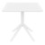 31.5" White Solid Square Dining Table