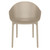 32" Taupe Brown Solid Outdoor Dining Chair